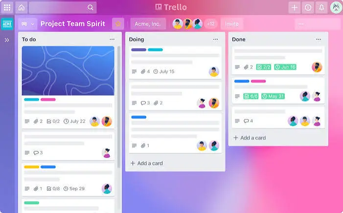 Trello, jira, project management